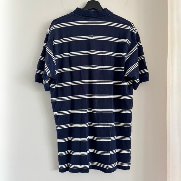 Polo Ralph Lauren 100% Cotton Navy White Striped Polo - Picture 3 of 3